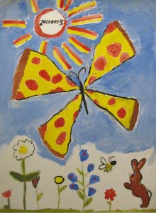 Pizza Butterfly, Emma Ruth 2012, age 6