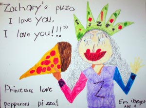 Pizza Princess. Eva Jaeger, 2005, 4 years old