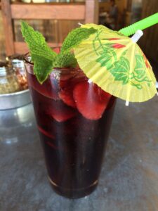 sangria wtih straw